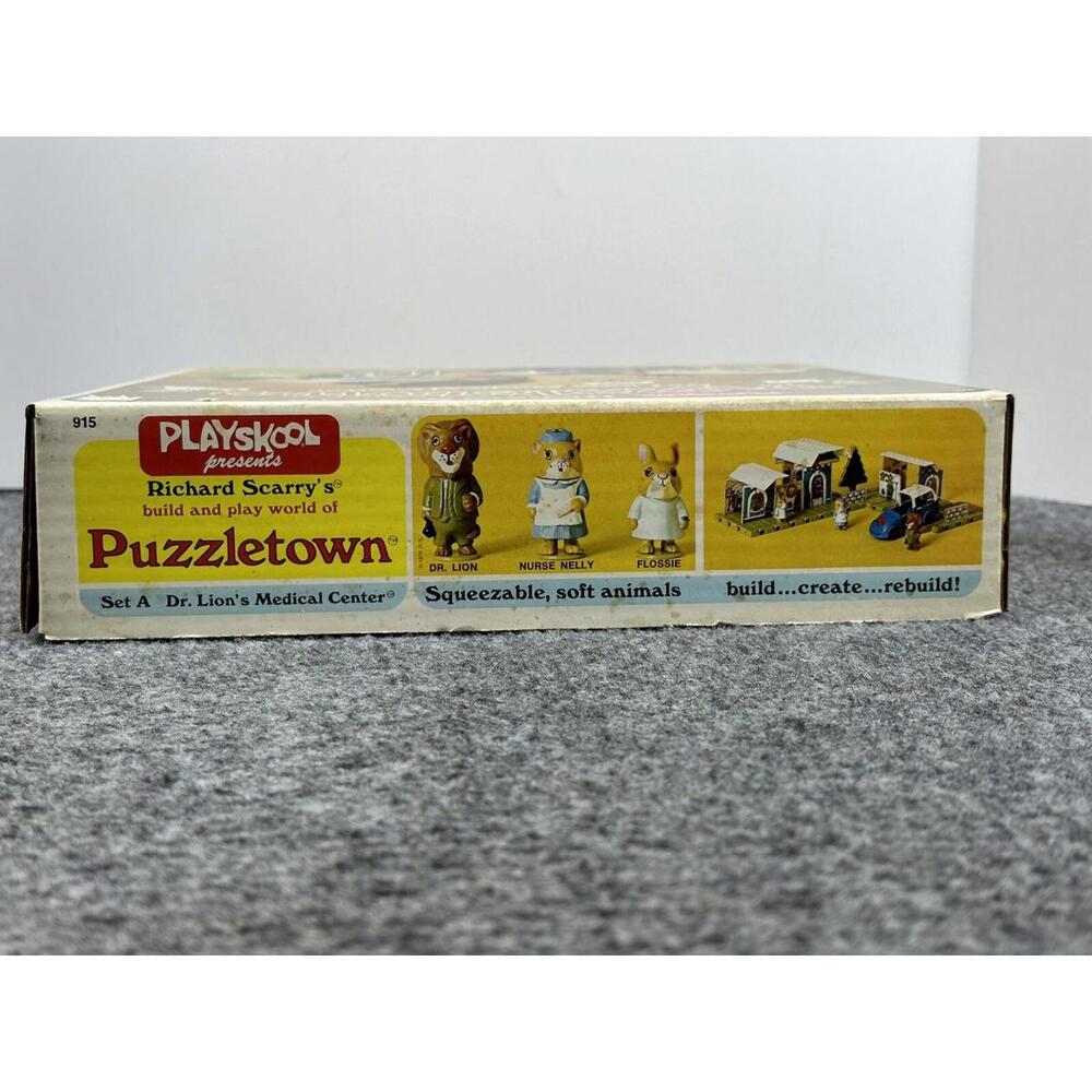 Vintage 1976 Playskool Richard Scarry's Puzzletown Dr Lion's Medical Center SetA - Picture 15 of 16